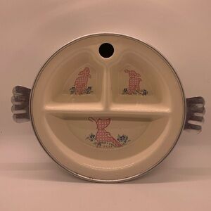 Vintage Excello Divided Baby Food Warmer Dish